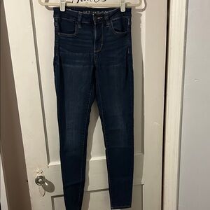 American Eagle Outfitters Women's High Rise Navy Jeans